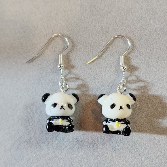 Adorable panda ear rings - Picture 1 of 4
